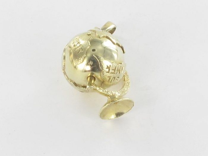 Glücksanhänger Globus Gelbgold 585